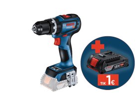 Akumuliatorinis smūginis suktuvas BOSCH Professional GSB 18 V-90 C SOLO, 18 V, sukimo momentas 38-90 Nm, be akumuliatoriaus ir kroviklio, 06019K6100