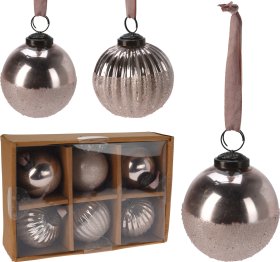 Eglutės žaisliukas, stiklas, 2 skirtingi dizainai, rožinės sp., 8 x 8 x 8 cm