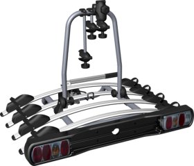 Automobilinis dviračių laikiklis ALBURNUS, su rankena, atlaikomas svoris 60 kg, 4 dviračiams