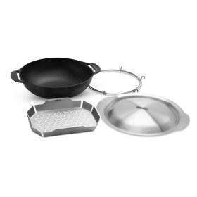 Griliaus įrankių rinikinys WEBER Wok and Steamer, kazanas, padėklas, dagtis, talpa 5,7l