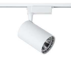 Kryptinis šviestuvas ant bėgelio DPM Epistar Cob, LED, 1 x 15W, 230V, 4000 K, 1250 lm, IP20, aliuminis, 88 x 138 x 88 mm, baltos sp., STR-15W-W
