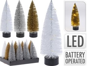 Šviečianti Kalėdų eglutė, su 10 LED, 3-jų spalvų, 17 cm, IP20