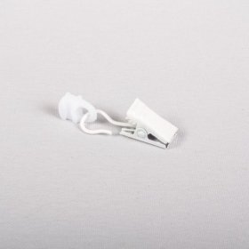 Plastikinė kilputė HESORA Nr. A 337 A, slankiojanti su metaliniu segtuku, baltos spalvos, 30 vnt.