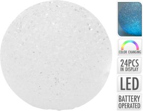 Dekoratyvinis kalėdų burbulas su LED, besikeičiančiomis spalvomis, 75 x 75 x 70 mm