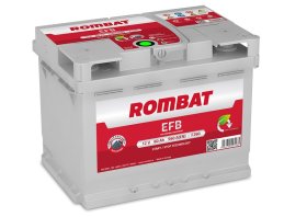 Akumuliatorius ROMBAT EFB, START-STOP, 12 V, 60 Ah, 640 A, L2, 242 x 175 x 190 mm