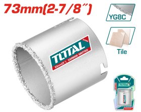 Gręžimo karūnėlė glazūrai TOTAL, YG8C+A3, 73 mm, TAC440731
