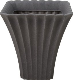 Lauko vazonas, tulpės formos, šviesiai pilkos sp., 40 x 40 x 60 cm.