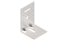 Sustiprintas kampas XIDO, 90 x 60 x 60 x 2 mm, su dviem briaunom