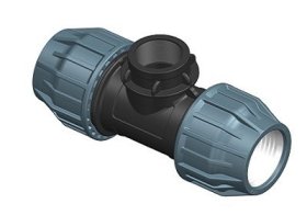 Movinis trišakis su sriegiu PP ELYSEE PN10, vidinis sriegis, 50 x 1 1/2'', 401050