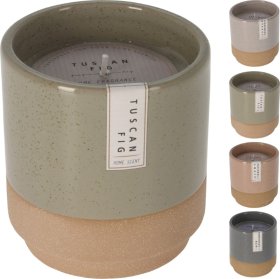 Kvapni žvakė keramikiniame indelyje, 4 kvapai, 8,8 x 9,6 cm