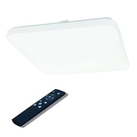 Plafoninis šviestuvas TOPE Sopot, LED 2 x 24W, 3000-6500K, 230V, 4464 lm, kvadratinis, 38 x 38 cm skersmuo, baltos spalvos