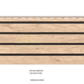 PVC dailylentė VILO VOX, SIDING SVP-06, matmenys 0,25 x 2,95 m, skirta fasadui, šviesus ąžuolas spalvos, 1 lentelė - 0,7375 m², 3030234