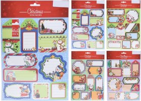 Kalėdiniai lipdukai dovanų pakavimui, 20 x 30 cm, 4 skirtingų rūšių