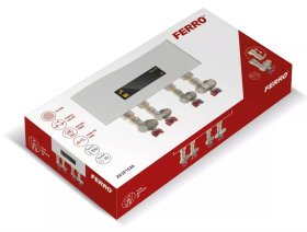 Dujinio katilo kampinių ventilių komplektas FERRO, 4vnt (KFMF1SGK, KFM1SGPK, KFM2SGPK, KFMFZZ2SGK)
