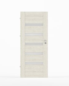 Laminuotos vidaus durys su užlaida VIVENTO PY-02, kairinės, spl. Silver oak, 2030x644x40 mm