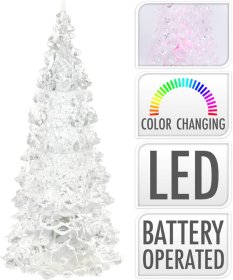 Šviečianti kalėdinė dekoracija Eglutė, su LED, 12 cm