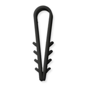 Kabelio, tvirtinimo dirželio laikiklis XIDO, apvalus, d-8 mm, juodos sp., 100 vnt., TDKSA8-B