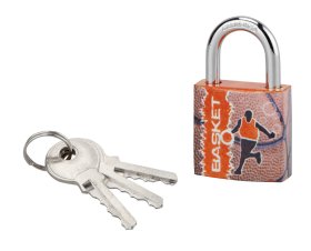 Pakabinama spyna THIRARD, geležinė, KREPŠINIS, 30 mm 3 raktai, 109011