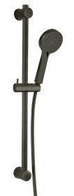 Dušo komplektas FERRO RILLO, reguliuojamas stivas 3 f-jų dušo rankena, žarna 150 cm, grafito spalva, N365GM