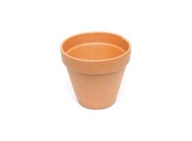 Keraminis lauko vazonas, terakota sp., 13 x 13 x 11,5 cm.