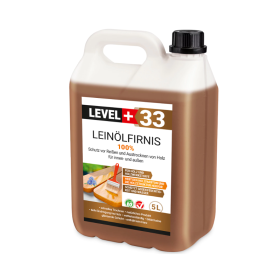 Aliejus medienai LEVEL+ Leinolfirnis, 5 l, linų sėmenų, vidaus ir lauko darbams