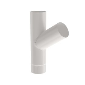 Lietvamzdžio trišakis BILKA, skersmuo 90 mm, balta spalva, RAL9010