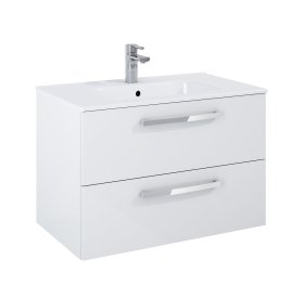 Vonios spintelės komplektas ELITA Aquatrend 80, 55,1 x 81,3 x 46,5 cm, apatinė, pakabinama, su praustuvu, balta, 2DR, KPL167764