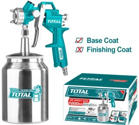 Dažymo pistoletas TOTAL, su metaliniu apatiniu indu 1L, pirminiam sluoksniui, 1.5 mm, 140-180 mm, TAT11001
