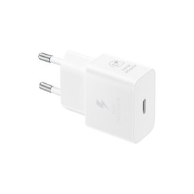 Telefono įkroviklis SAMSUNG, 25W, Type-C maitinimo adapteris, be kabelio, baltos sp., EP-T2510NWEGEU