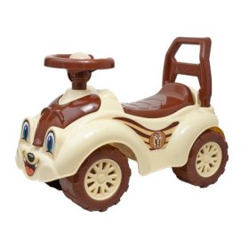 Vaikiškas automobilis TECHNOK, paspiriamas, matmenys 65 x 44 x 31 cm, šviesiai/tamsiai rudos spalvos