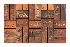 Kilimėlis RICCO Stone, 45 x 75 cm, plytos, rudas, 625-010