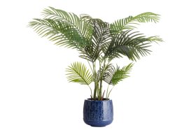 Keraminis lauko vazonas 4Living Trento, mėlynos sp., 26,5 x 26,5 x 24 cm.