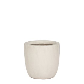 Keraminis lauko vazonas Donica Preto I, baltos sp., 28 x 28 x 27 cm.