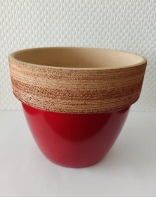 Keraminis vazonas V.PALLADIO Glossy ROSSO, 20cm., raudonos sp, Degrea, K1720