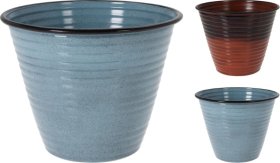 Kambarinis metalinis vazonas, 2 skirtingos spalvos, skersmuo 21 cm.