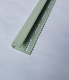 PVC J tipo profilis S 15 SIDING BOR, Ilgis 3,81 m, šviesios žalios spalvos