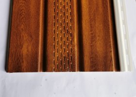 PVC pakalimo dailylentė SIDING BOR, Perforuota Matmenys 0,305 x 3,39 m, auksinio ąžuolo spalvos, 1 lentelė - 1,03395 m2