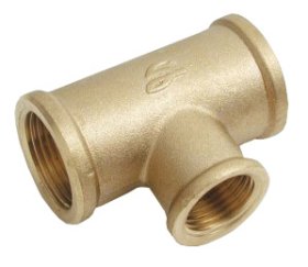 Redukuotas žalvarinis trišakis, 3/4 x 1/2 x 3/4'', 241343