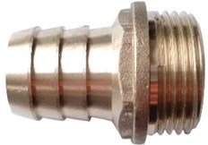 Žalvarinis antgalis, 1/2 x 10'', išorinis sriegis, skirtas žarnos pajugimui, 2450800