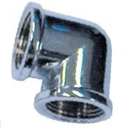 Chromuota alkūnė REMER, 90°, 1/2'', 20505