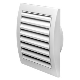Ventiliacinės grotelės EUROPLAST ND10, d100/148 x 153, plastikinės, baltos spalvos