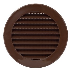 Ventiliacinės grotelės EUROPLAST VR100B, d100, plastikinės, rudos spalvos