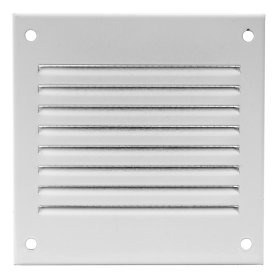 Ventiliacinės grotelės EUROPLAST MR1010, 100 x 100, metalinės, baltos spalvos