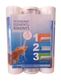 Filtrų elementų rinkinys, 3 filtrų ATLAS, RO vandens filtravimo sistemoms