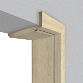 Laminuota durų stakta VOSTER, reguliuojama, su apvadais, kompl. durų varčiai, kairinė, spalva White walnut, 100-140 x 80 x 2109 mm, 2 vnt., 110-140 x 80 x 884 mm, 1 vnt.