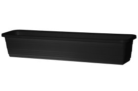 Plastikinis lauko vazonas 4Living Bona, juodos sp., 60 x 17,5 x 14,5 cm.