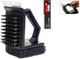 Grilio šepetys BBQ, 3 in 1, 12 cm