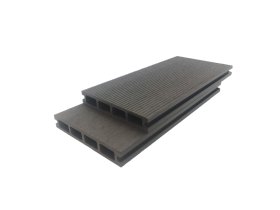 Medienos ir plastiko kompozito terasinė lenta WPC Sy-146H24, dark grey spalva, matmenys 24x146x3000mm, 1 lenta - 0,438 m2