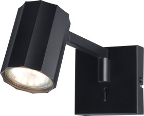 Kryptinis šviestuvas RABALUX Karter 73027, GU10 1X MAX 5W, skermuo 50 mm, IP20, 230V, 50Hz, matinės juodos sp.