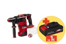 Akumuliatorinis perforatorius EINHELL HEROCCO 36/28, 36 V, bešepetėlis variklis, smūgio energija 3,2 J, be akumuliatorių ir kroviklio, lagaminas